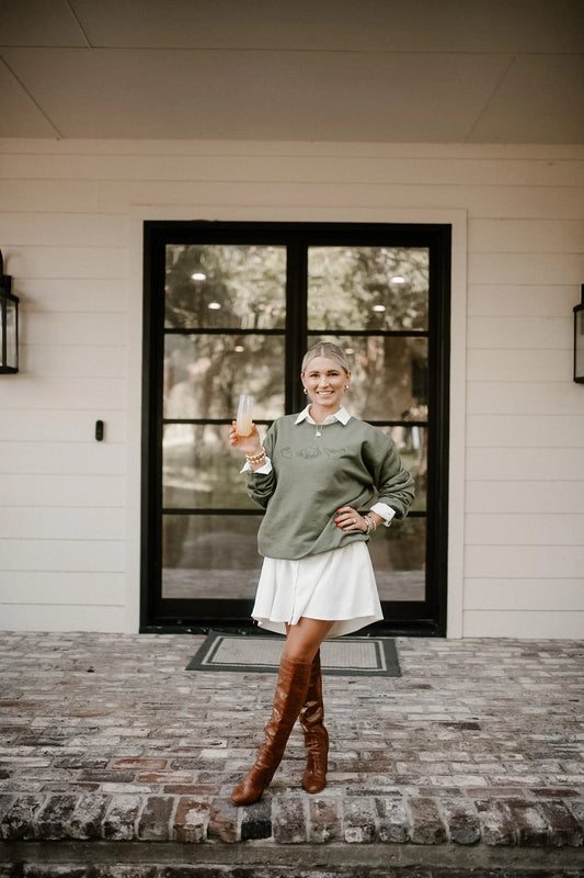 Thanksgiving Embroidered Sweatshirt