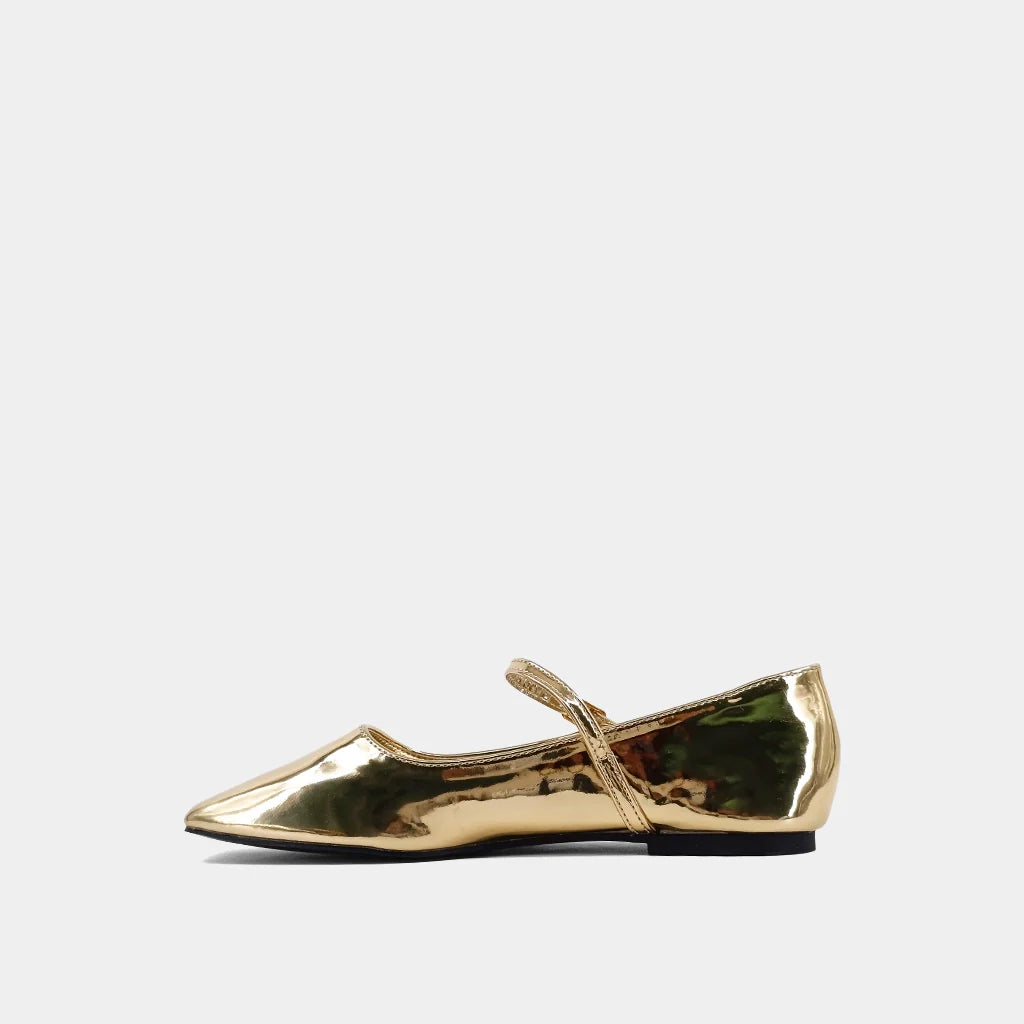 ShuShop - ADDISON Gold Ballet Flat