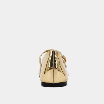 ShuShop - ADDISON Gold Ballet Flat