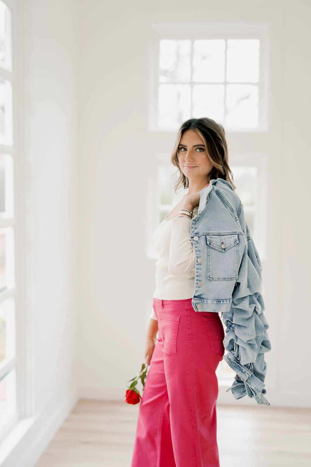 Ruffled Up Jean Jacket