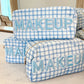 MAKEUP Blue Trellis Bag Large