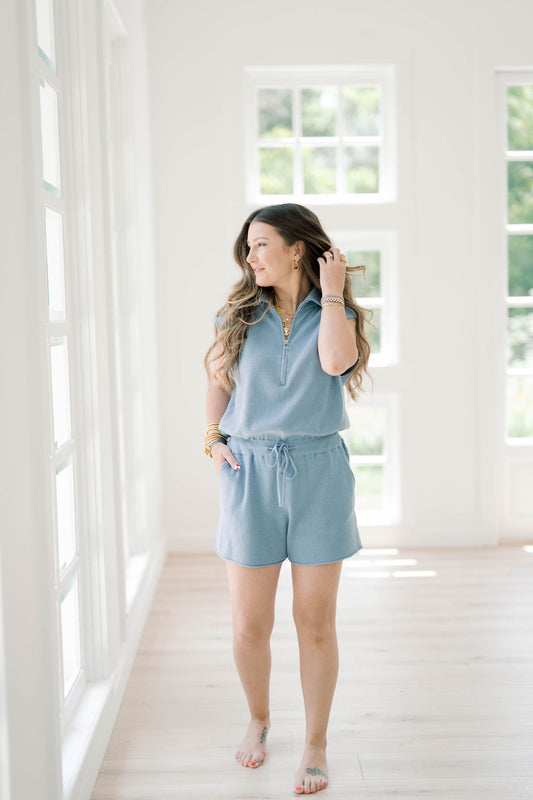 You'll be catching more than just flights in this playful romper! Perfect for any adventure, this romper is the perfect combination of style and comfort. Don't miss your chance to catch this limited edition piece!