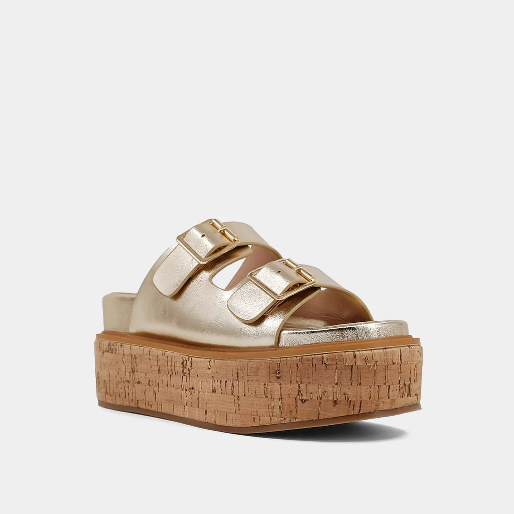 ShuShop - Lucinda Gold Platform Sandal