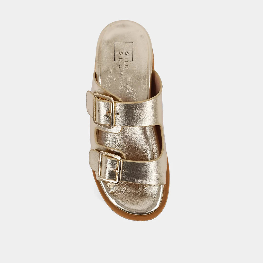 ShuShop - Lucinda Gold Platform Sandal