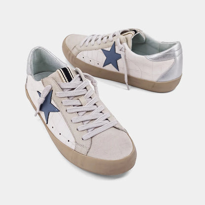 ShuShop - Paula Beige Croco Star Sneaker