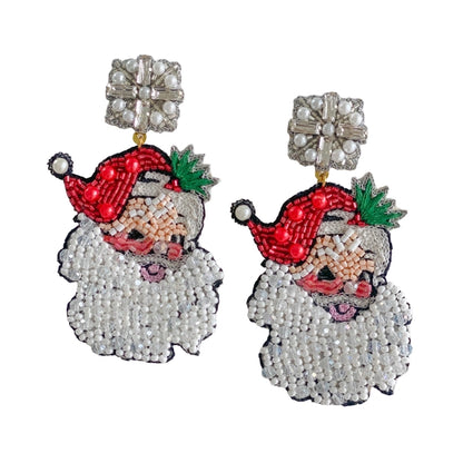 Red Santa Earrings