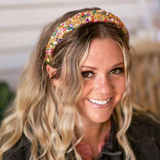 All That Glitters Multi/Gold Headband