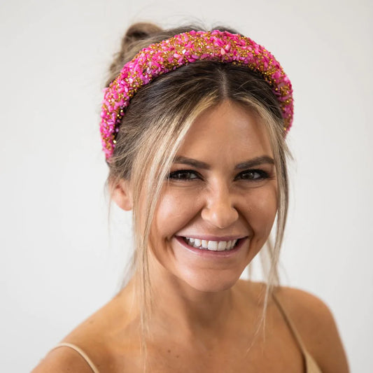 All That Glitters Hot Pink Headband